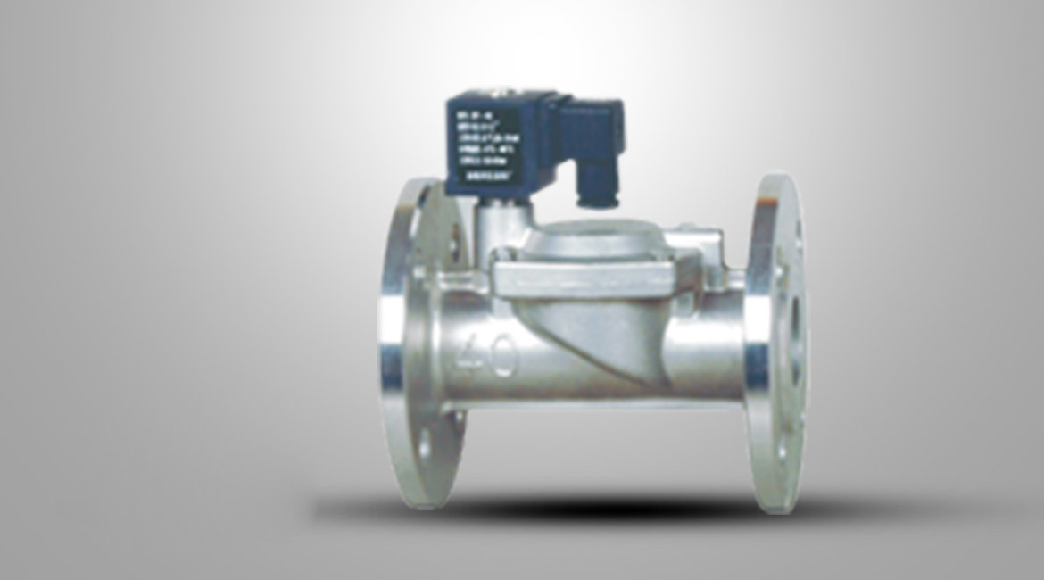 法兰式大口径液、气电磁阀