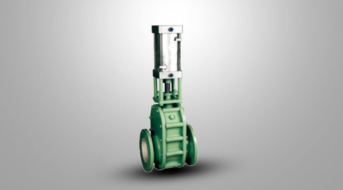 气动陶瓷双闸板阀